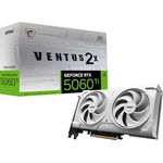 MSI GeForce RTX 5060 Ti 16G VENTUS 2X OC WHITE, Grafikkarte mit 16 GB GDDR7-Speicher, optimale Kühlung, 3 Monitoranschlüsse