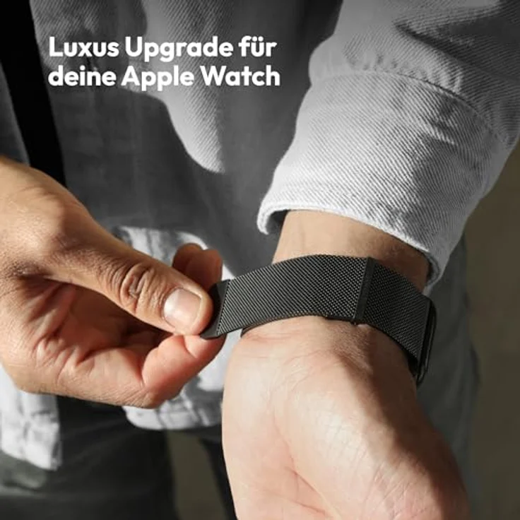 Vonmählen Milanese Loop 2 Armband für Apple Watch 40 | 41 | 42 mm, Schwarz, versandkostenfrei – Bild 5