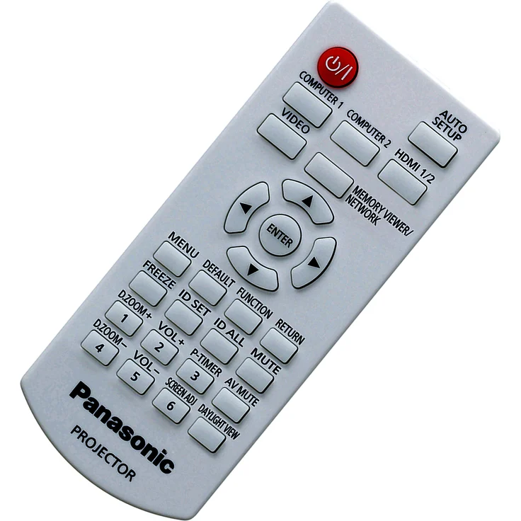 Panasonic N2QAYA000183, N2QAYA000088, N2QAYA000071, N2QAYA000070 Original Fernbedienung für Projektoren, kompatibel mit PT-VW530 und weiteren Modellen, plug-and-play Einsatz