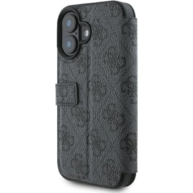 CG Mobile Guess GUBKP16S4GMGGR Hülle für iPhone 16 6.1" Schwarz Book 4G Metal Logo - TPU/PC/Kunstleder, 4G-Metalllogo – Bild 5