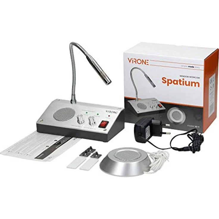ORNO Virone Spatium Intercom System, bidirektionale Gegensprechanlage mit flexiblem Mikrofon, silber – Bild 2