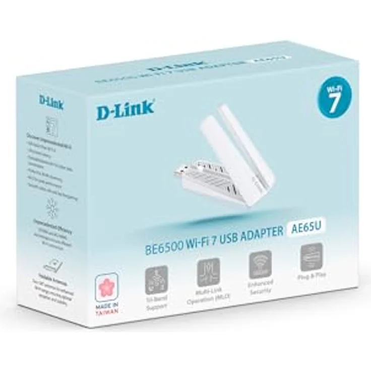 D-Link AE65U USB Adapter BE6500, Wi-Fi 7 WLAN Stick mit 6500 Mbit/s, Tri-Band, weiß – Bild 10
