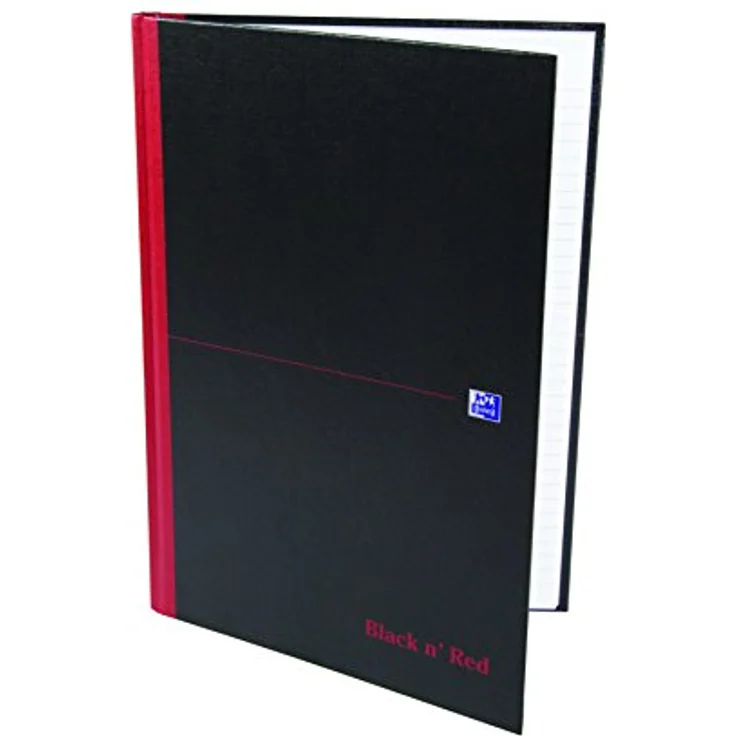 OXFORD Notizbuch Black n' Red 400047607, A4 kariert, 90g, 96 Blätter, schwarz/rot – Bild 3