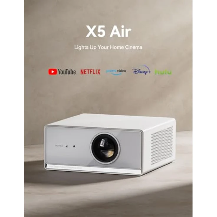 Wanbo X5 Air Beamer, Full HD 1080p, 1100 ANSI-Lumen, automatische Keystone-Korrektur, Weiss – Bild 2