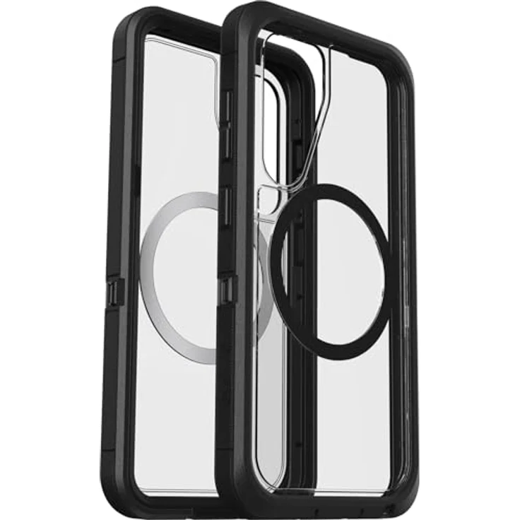 OtterBox Defender Series XT Clear Hülle mit Magneten für Samsung Galaxy S25, stoßfest, Ultra-robust, 7X getestet nach Militärstandard, Transparent/Schwarz – Bild 4