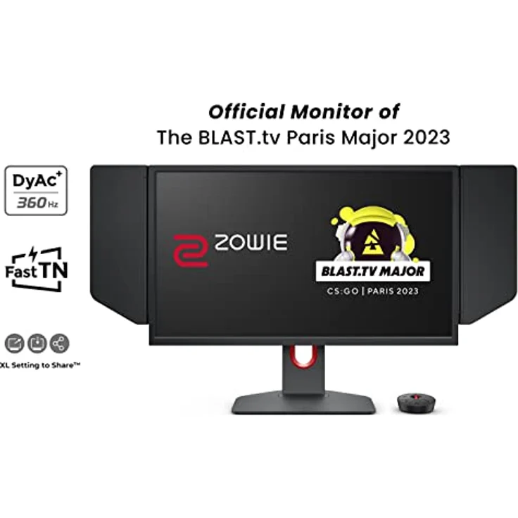 BenQ Zowie XL2566K 24,5 Zoll TN 360 Hz Gaming-Monitor | Bewegungsschärfe mit DyAc+ | 1080P | XL Setting to Share | Farbmodi | Anpassbares Quick Menü, weiß – Bild 2