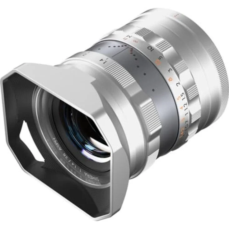 THYPOCH Full-Frame Photography Lens Simera 28mm f1.4 for Fujifilm X Mount - Silver mit großer Blendenöffnung und Click/ de-click Blenden Modus – Bild 1