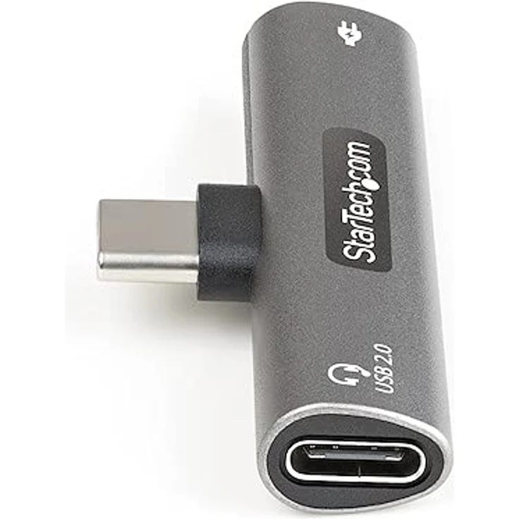 StarTech.com USB-C-Audio- und Ladeadapter – USB-C Audio-Adapter mit USB-C Audio-Kopfhörer-Headset-Anschluss und 60 W USB-Typ – Bild 6