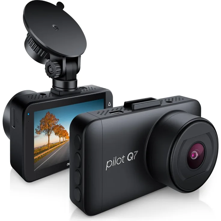 Niceboy Pilot Q7, Dashcam mit 2K Auflösung, 3 Zoll IPS-Display, 150° Blickwinkel, Akku, eingebaute Mikrofon, schwarz