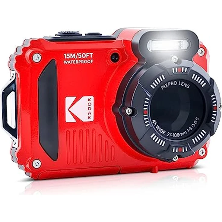 Kodak Pixpro WPZ2 Kompaktkamera 4x Opt. Zoom Rot – Bild 4