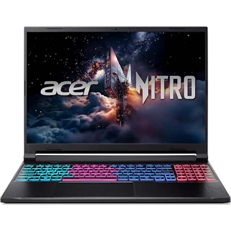 Acer Nitro V 16S AI (ANV16S-41-R93W), Gaming Notebook mit 16" WQXGA IPS-Display, 180Hz, AMD Ryzen 7 260, 16GB RAM, 1000GB SSD, schwarz – Bild 1