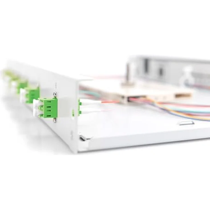 DIGITUS LWL Spleißbox 6 Kupplungen - LC/APC - OS2-1HE 19-Zoll - Single-Mode Duplex - Mit Spleiß-Kassette - Rack-Einbau - Grau – Bild 5