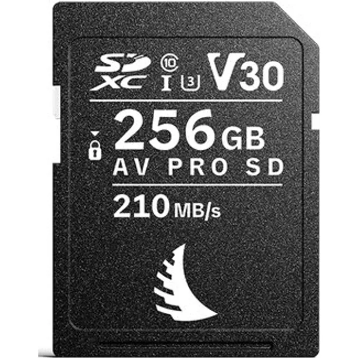 Angelbird AV PRO SD V30 MK2, 256 GB Speicherkarte mit 140 MB/s Übertragungsrate, wasser- und temperaturresistent, Schreibschutzschalter