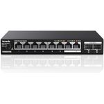 Tenda TEM2010X, 2.5 Gbit Switch mit 8x 2.5G RJ45-Ports & 2x 10G SFP+ Ports, VLAN, statische Aggregation, lüfterlos, metallgehäuse, Plug & Play, Desktop-/Wandmontage