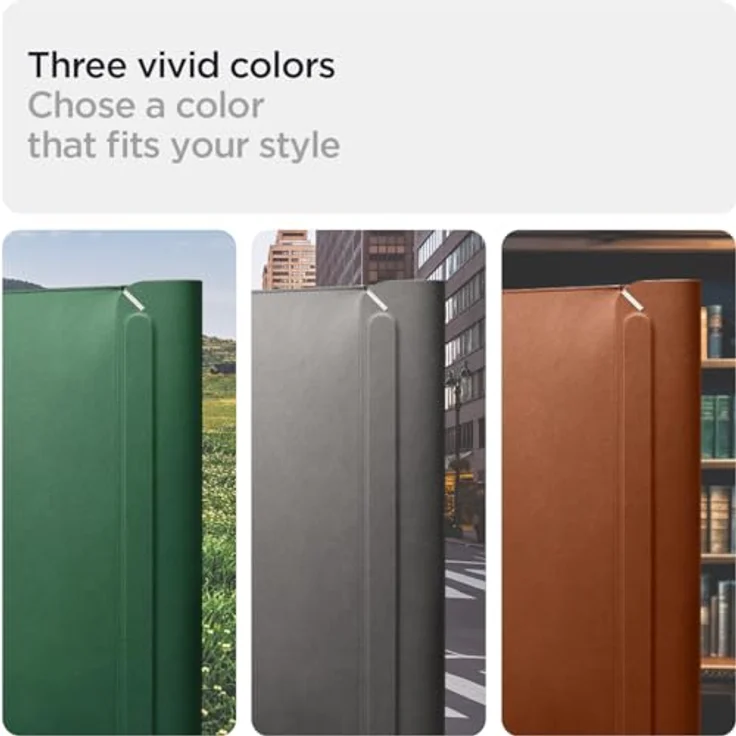 Spigen Valentinus Sleeve Laptop 13-14, robuste Notebooktasche mit eingebauter Magnetklappe und Aussparungen für Anschlüsse, Jeju Green – Bild 6