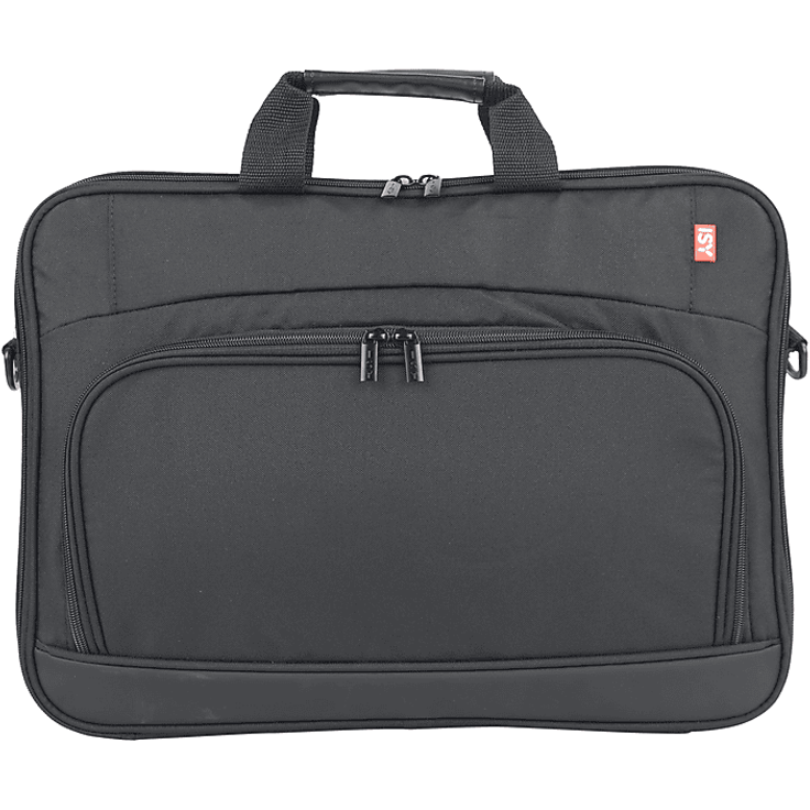 ISY INB-2002-2 Notebook Tasche Umhängetasche aus 17,3" recyceltem PET, Schwarz