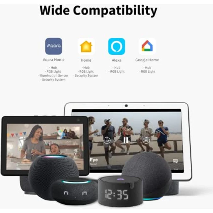 Aqara Smart Home Zentrale M1S Gen 2, für Automatisierung, Drahtlose Smart Home-Bridge für Alarmanlage, Monitor und Fernbedienung, Unterstützt Siri, Alexa, Google Assistant, HomeKit und IFTTT – Bild 4