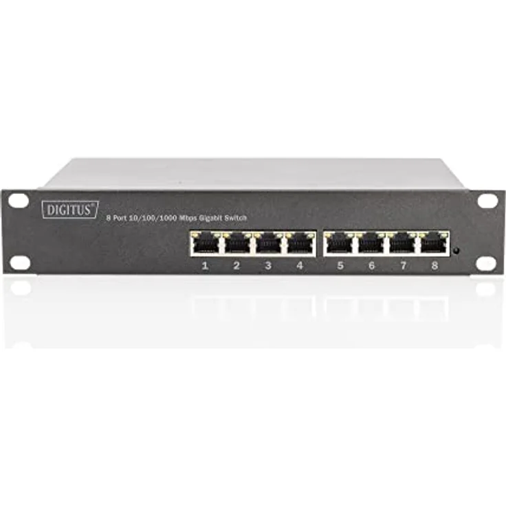 DIGITUS Gigabit Ethernet PoE+ Switch - 10 Zoll - 8 Ports - L2+ Managed - IEEE 802.3at - 80 Watt Powerbudget - Schwarz – Bild 2