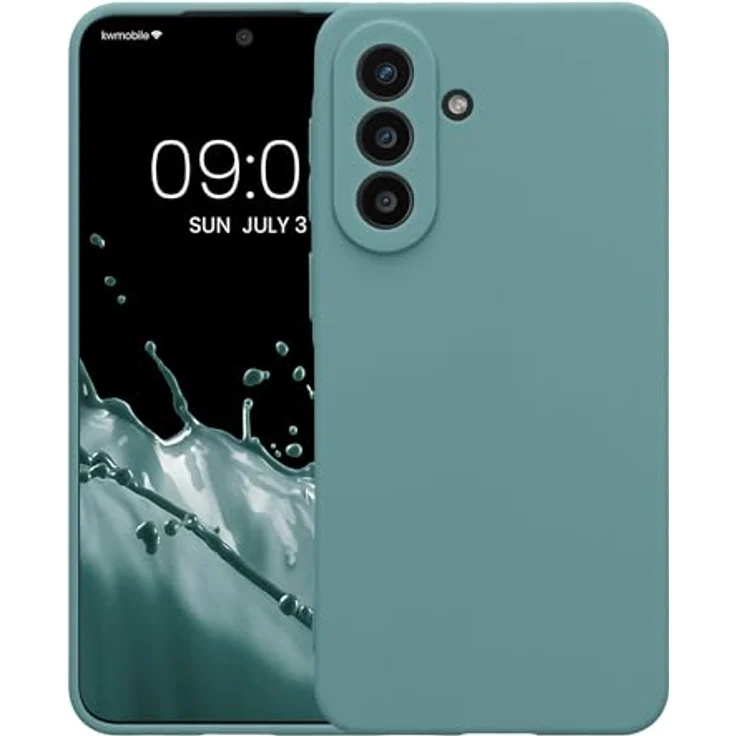 kwmobile Handyhülle für Samsung Galaxy A57 5G - weiches Silikon Case in Arctic Night, reißfest und rutschfest, präzise Ausschnitte für Knöpfe und Kamera – Bild 5