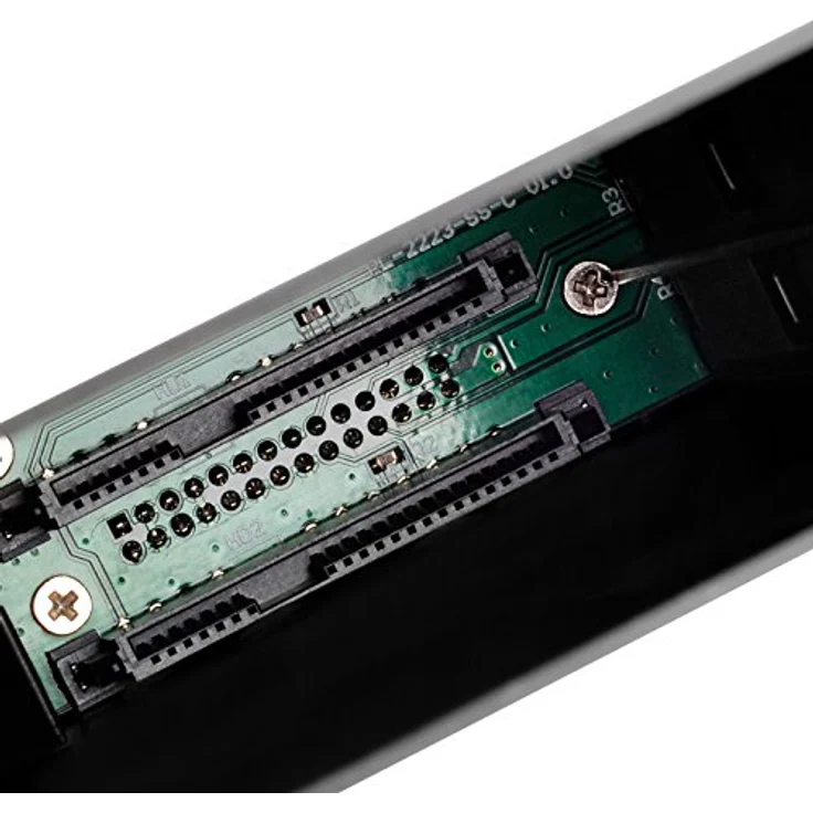 SilverStone SST-FS202B - trägerloser 3,5''Aluminium Hot Swap-Festplatten-Wechselrahmen für 2 x 2,5'' SAS-SATA-HDDs oder SSDs mit Metallschloss an jeder Einschubtür und Statusanzeige-LEDs, schwarz – Bild 13