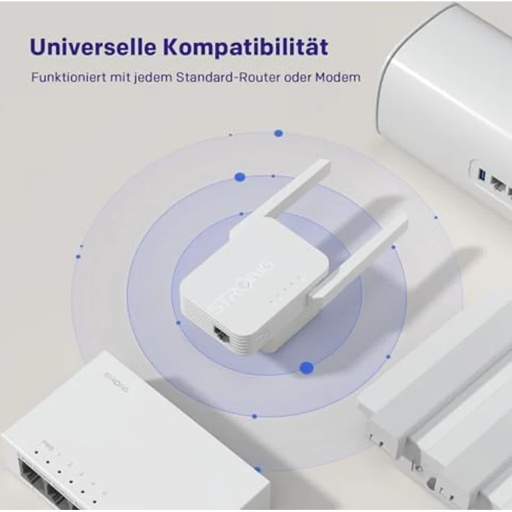 STRONG Wlan Repeater 300S, Wi-Fi 6, bis zu 300 Mbit/s, LAN-Anschluss, kompakte Größe – Bild 7