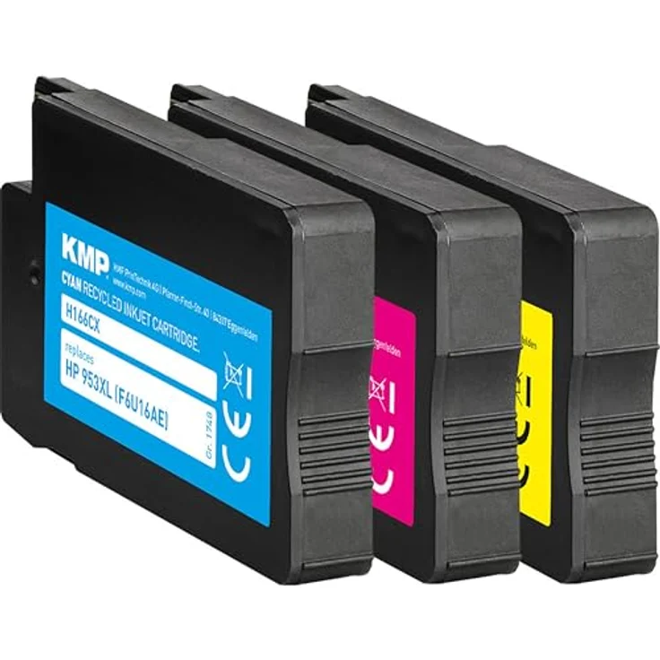 KMP KMP Tinten-Multipack H166CMYX, Farb-Tintenpatronen in Cyan, Magenta und Gelb, geeignet für HP 953 XL, für ca. 2000 Seiten – Bild 3