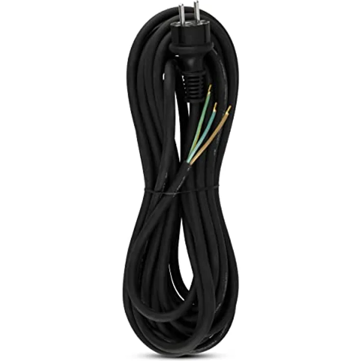 REV 00681504 SteelCraft, Stromkabel mit Stecker, Ersatzkabel, 10m, 3680W, IP44, schwarz