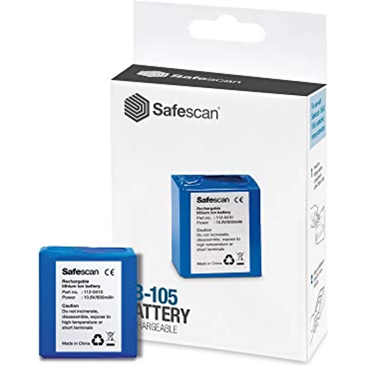 Safescan LB-105 - Wiederaufladbarer Akku für Safescan 155 & 165 – Bild 2