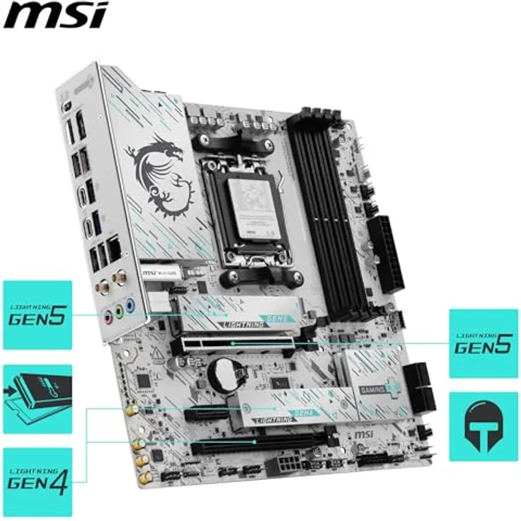 MSI AM5 B850M GAMING PLUS WIFI M-ATX, Mainboard für AMD Ryzen mit Wi-Fi 7, PCIe 5.0 und 12+2+1 Duet Rail Power System – Bild 5