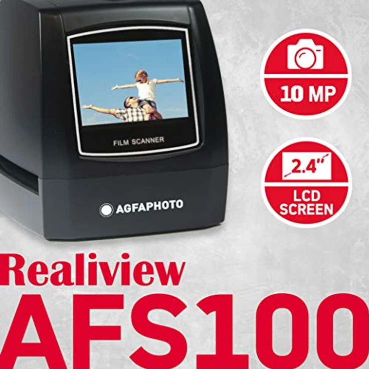 AgfaPhoto Photo-Realiview AFS100, Digitaler Film-Scanner für 35 mm/135 und Dias mit 10 MP, 2,4 Zoll LCD-Bildschirm, Schwarz – Bild 2