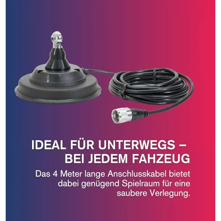 Albrecht 6335 S75 CB-Mobilantenne, 76 cm Magnetfußantenne für PKW, LKW und Transporter – Bild 5