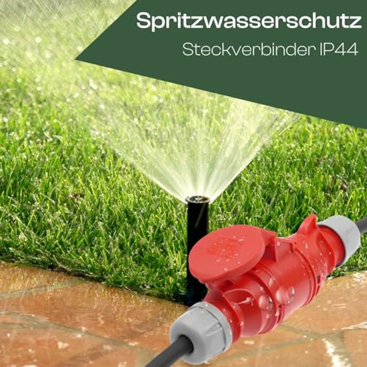 netbote24 maxgo CEE-Starkstromkabel Kraftstromkabel Verlängerungskabel mit Phasenwender 400V 32A 50m 5P 6h Verlängerung Polyurethanleitung Pur Kabel H07BQ-F 5X4mm² IP44 Außenbereich – Bild 5