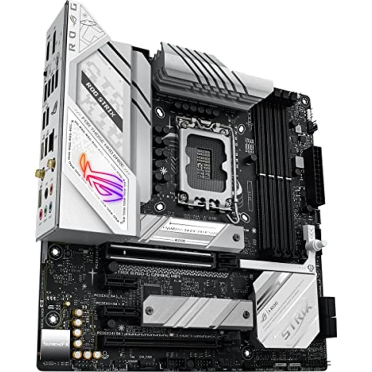 ASUS ROG STRIX B760-G GAMING WIFI Mainboard Sockel Intel LGA 1700 (Intel B760, mATX, DDR5 Speicher, PCIe 5.0, WiFi 6E, 2x PCIe 4.0 M.2, Aura Sync) weiß – Bild 3
