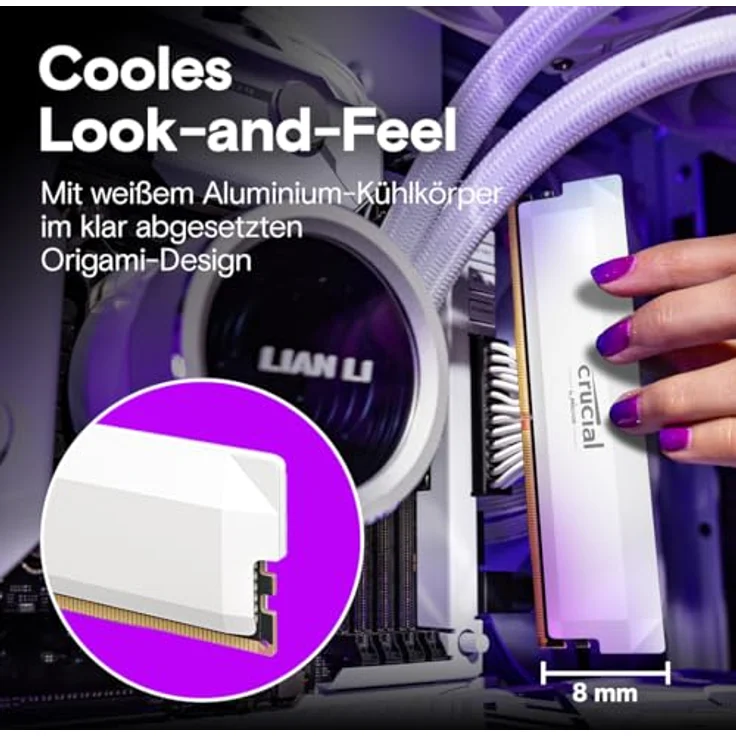 Crucial Pro DDR5 RAM 64GB Kit (2x32GB) 6000MHz CL40 Overclocking Gaming, Intel XMP 3.0 / AMD Expo PC Arbeitsspeicher 64GB DDR5 Weiß – Bild 5