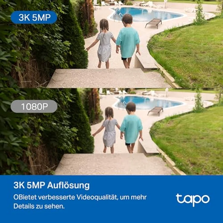Tapo C530WS 360° Überwachungskamera Außen, 3K 5MP, Starlight Farbe Nachtsicht, KI-Erkennung, Bewegungsverfolgung, WLAN/Ethernet, microSD bis 512 GB – Bild 3
