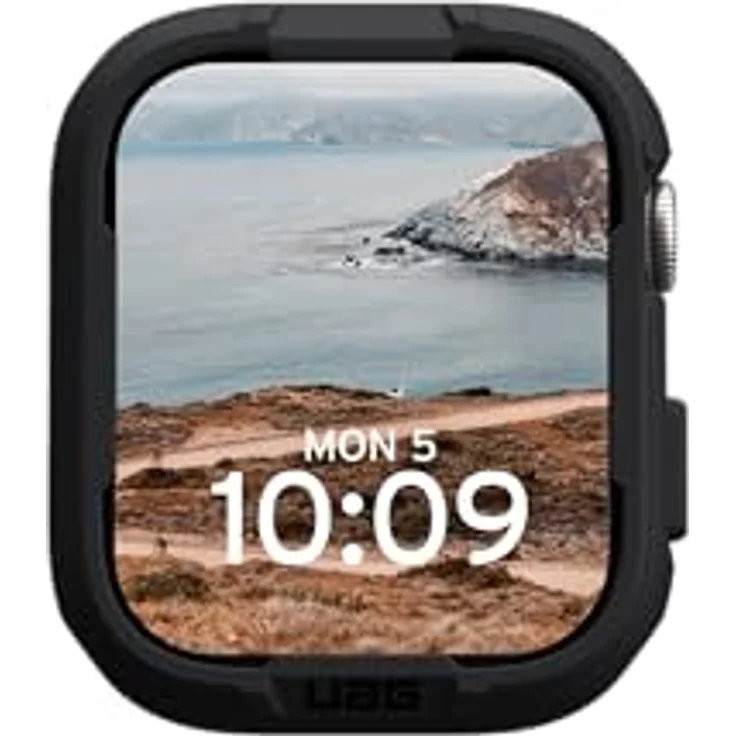 URBAN ARMOR GEAR Scout Case für Apple Watch 9/8/7 (45mm) Hülle, sturz- und stoßsicher, robust nach US-Militärstandard, Displayschutz durch erhöhten Rand, schwarz – Bild 3