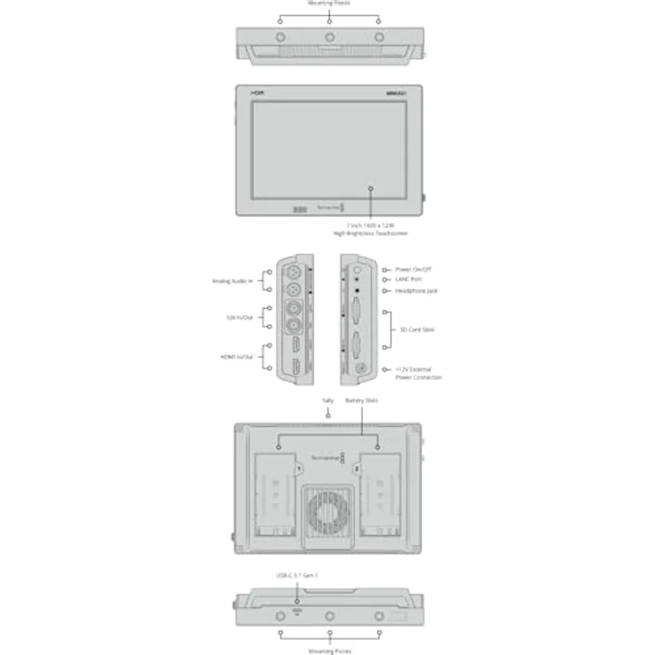 Blackmagic Design Video Assist 7” 12G HDR, 7" Monitor Rekorder für hochauflösende Videoaufnahmen – Bild 5