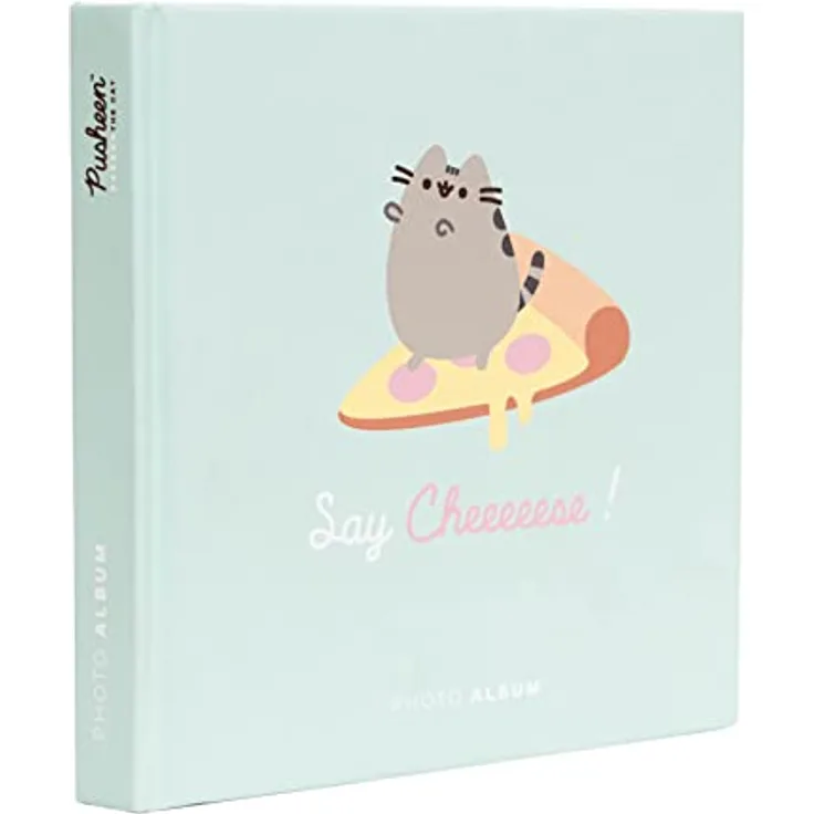 Pusheen Fotoalbum mit Hardcover-Einband, für 22 Fotos 16x16 cm, selbstklebende Seiten, offiziell lizenziert