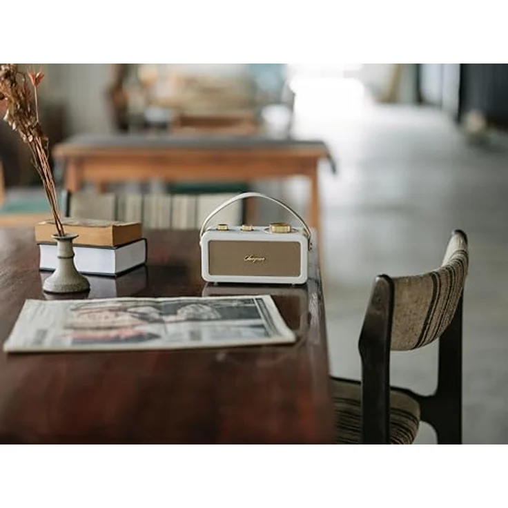 Sangean RA-101 Akku-Radio FM Bluetooth®, AUX wiederaufladbar Ivory, Gold – Bild 7