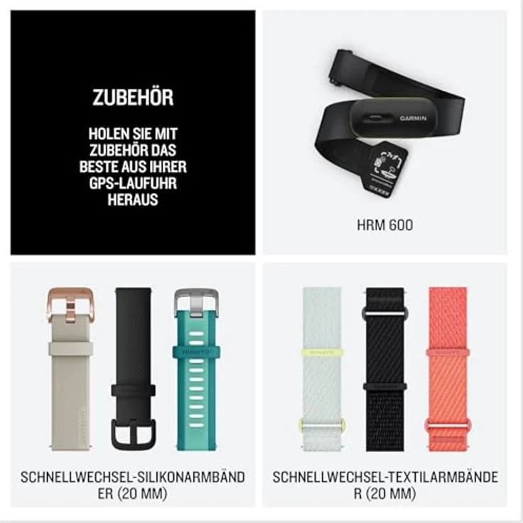 Garmin Forerunner 170, GPS-Laufuhr mit Silikonarmband 20 mm, AMOLED Touchdisplay, 10 Tage Akkulaufzeit und Garmin Pay – Bild 6