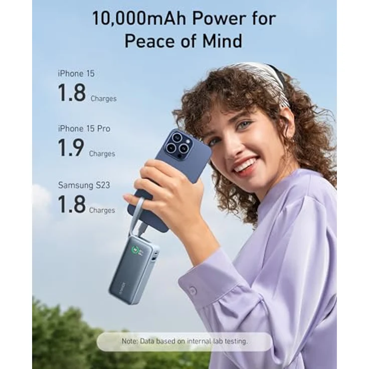 Anker POWER BANK USB 10000MAH/NANO A1259G11 (10000 mAh), Powerbank, Schwarz – Bild 6