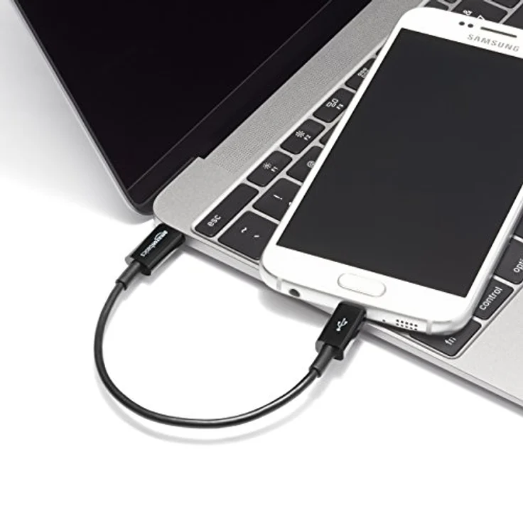 AmazonBasics - Verbindungskabel, USB Typ C auf Micro-USB Typ B, USB 2.0, 15,2 cm, Schwarz – Bild 6