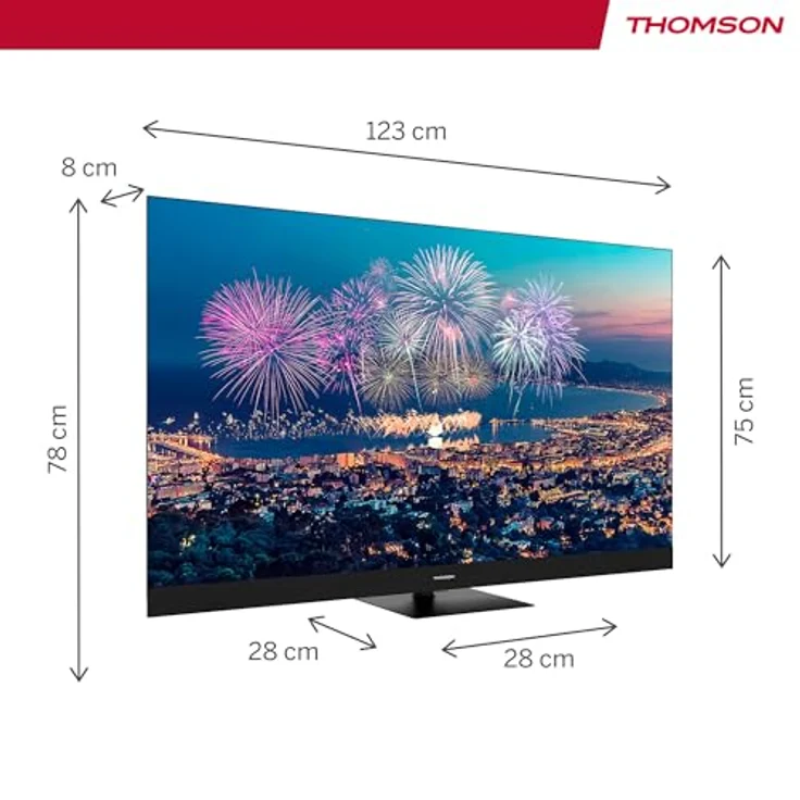 THOMSON QLEDTV 55", 139cm UHD, 60Hz, Google TV, HDR, Triple-Tuner, Schwarz – Bild 2