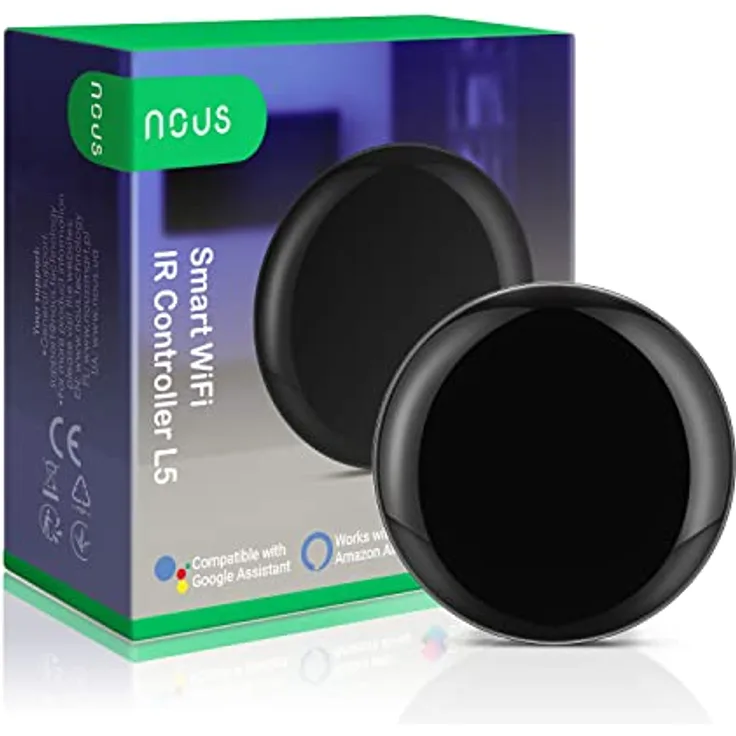 Nous L5 Tuya Smart Hub, Google Home, Smart Home Geräte, Alexa kompatible Geräte, WLAN Fernbedienung, Smart Life Geräte, Remote Control, Smart Hub, Alexa Infrarot Sender, SmartThings Hub, 2.4 GHz WiFi