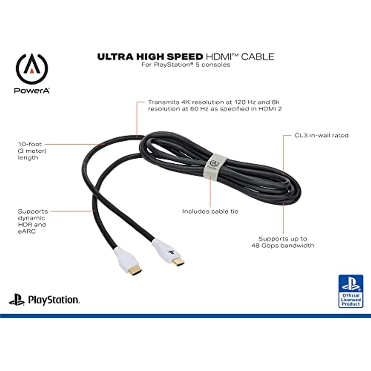 PowerA Ultra High Speed HDMI Kabel für PlayStation 5 - Preisvergleich – Bild 2