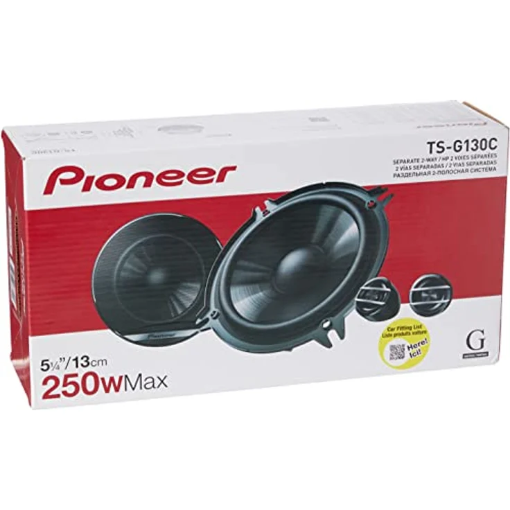 Pioneer TS-G130C - 13cm-130mm - Komponentenlautsprechersystem (250W, 2-Wege) schwarz Einbau-Lautsprecher - 40 Watt - schwarz – Bild 4