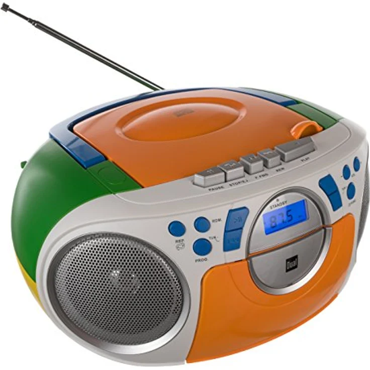 Dual P 70 Tragbares Radio mit UKW (FM), MW, CD-Player gelb – Bild 4