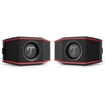 Teufel ROCKSTER GO 2 Stereo Set Bluetooth Speaker - Tragbarer Lautsprecher für draußen, mit Langer Akkulaufzeit (28 h), Wasserdicht IP67, Wireless Musikstreaming, USB Soundcard, Outdoor - schwarz/rot