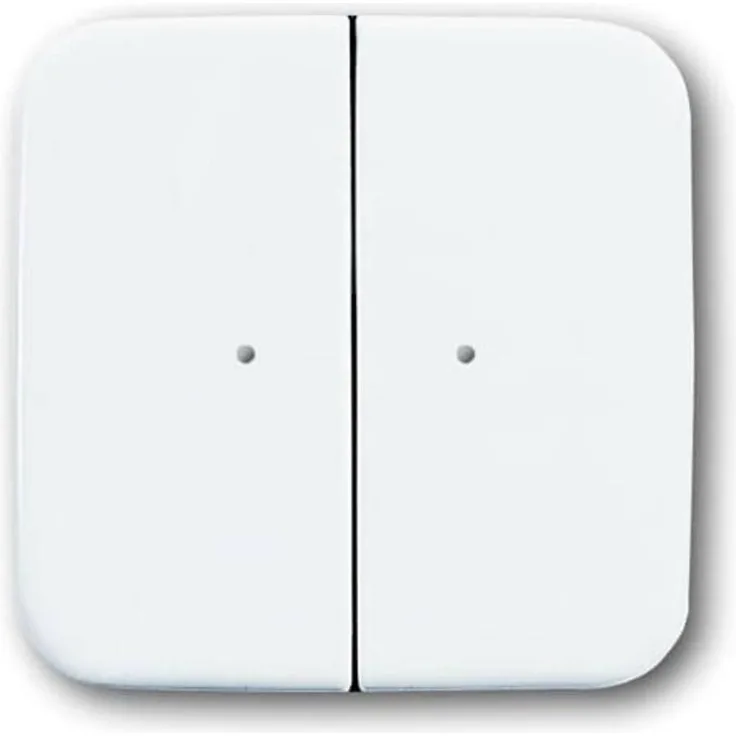 ABB 2CKA006730A0047 Wandschalter, 2-fach, netzunabhängig, zur Jalousie- und Lichtszenensteuerung, Reinweiß (RAL 9010)