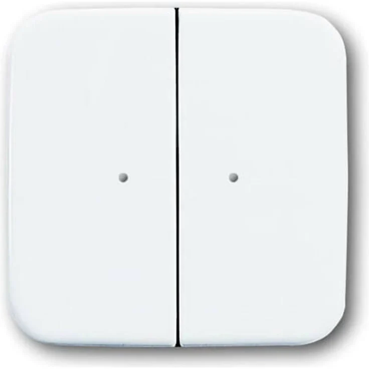 ABB 2CKA006730A0047 Wandschalter, 2-fach, netzunabhängig, zur Jalousie- und Lichtszenensteuerung, Reinweiß (RAL 9010)